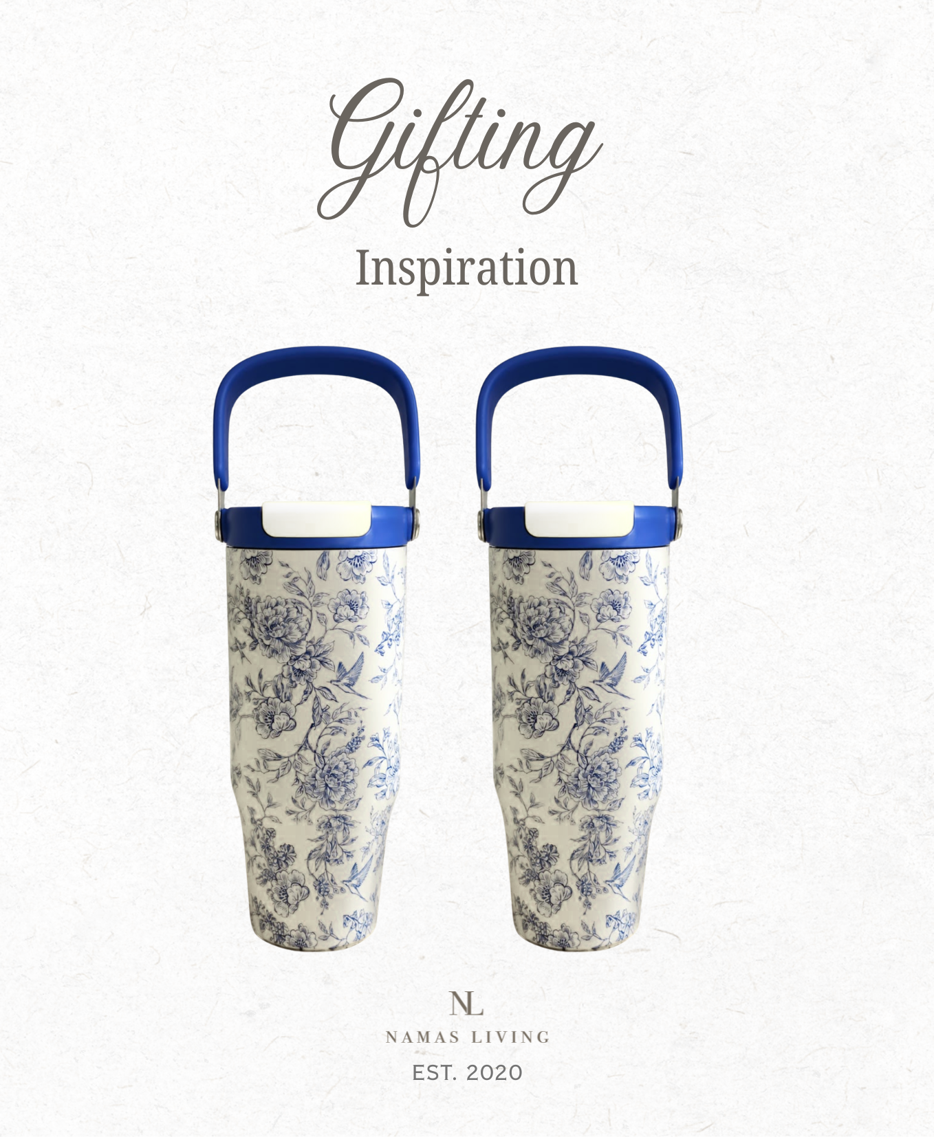 GIFTING INSPIRATION - Blue Floral Tumbler