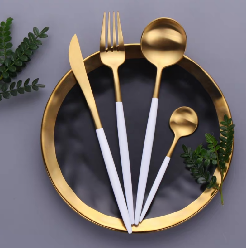 Lafayette Gold with Black handle flatware - Utensils