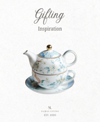 GIFTING INSPIRATION - Blue Flower Stacked Tea Pot Set
