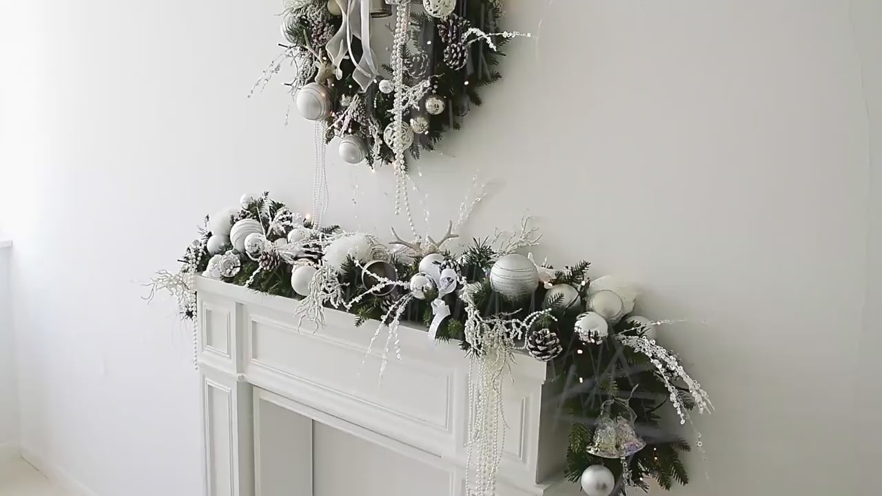 Luminous White Pearl Christmas Garland