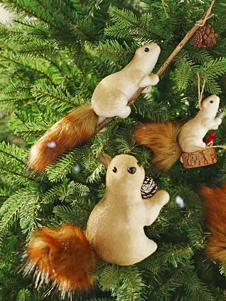 Magical Pine Grove Squirrel Decoration