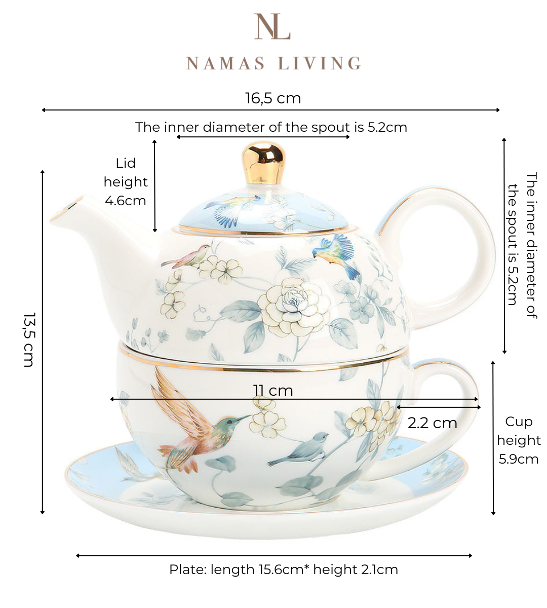 GIFITNG INSPIRATION - Blue Flower Stacked Tea Pot Set