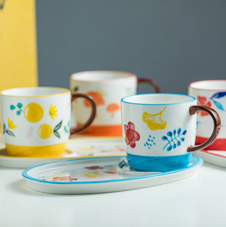 Breakfast bowl mugs set