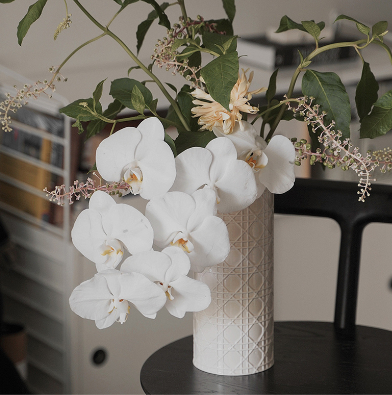 Cambon White Ceramic Vase