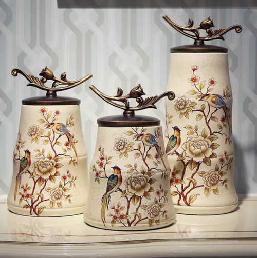 Blanc Ginger Jar Vase Set