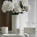 Cambon White Ceramic Vase