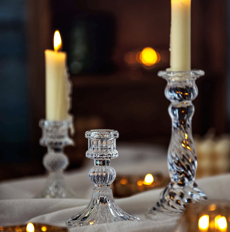 Glass Candleholders