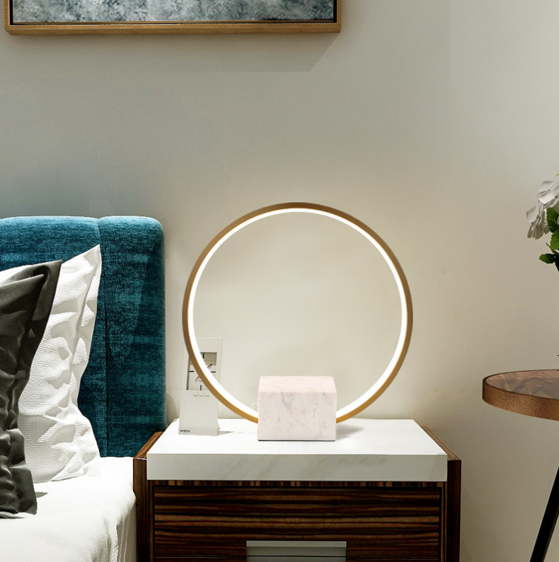 Modern Round Marble Table Lamp