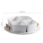 Marble condiment bowl set