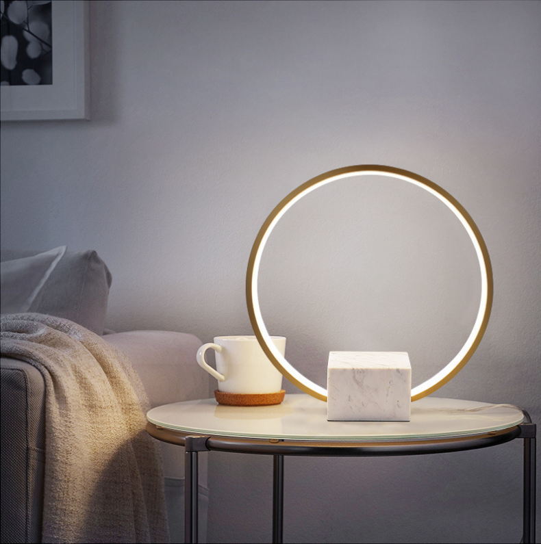 Modern Round Marble Table Lamp
