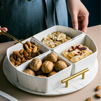 Marble condiment bowl set