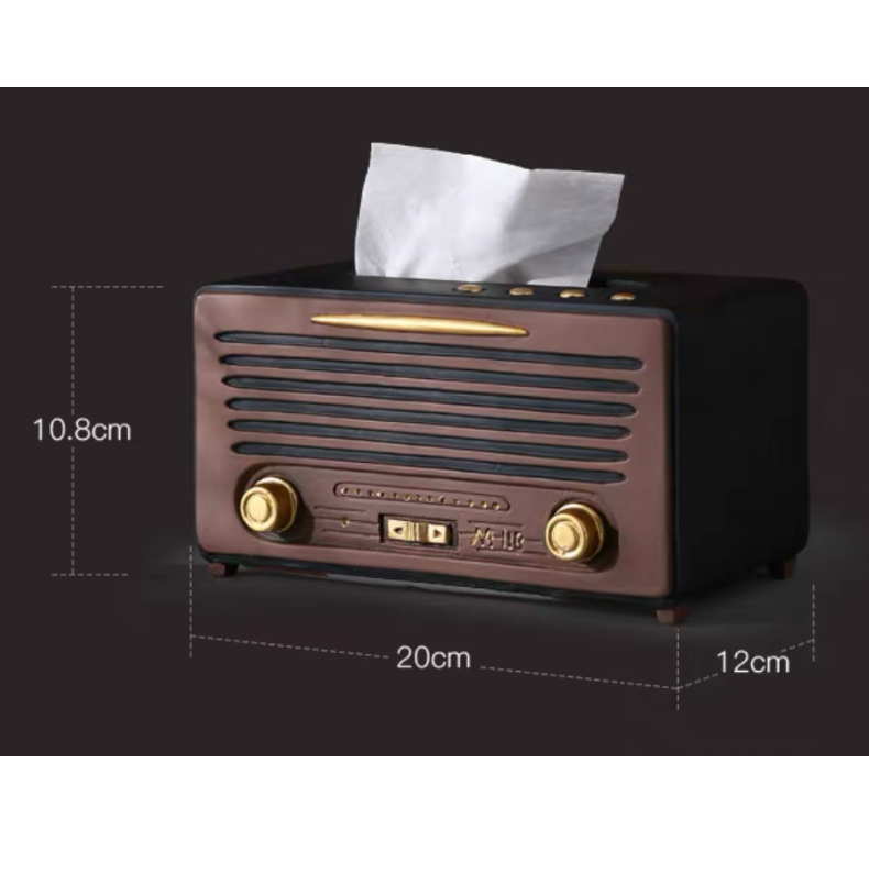 Vintage Radio Tissue Box Holder
