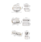 Marble condiment bowl set