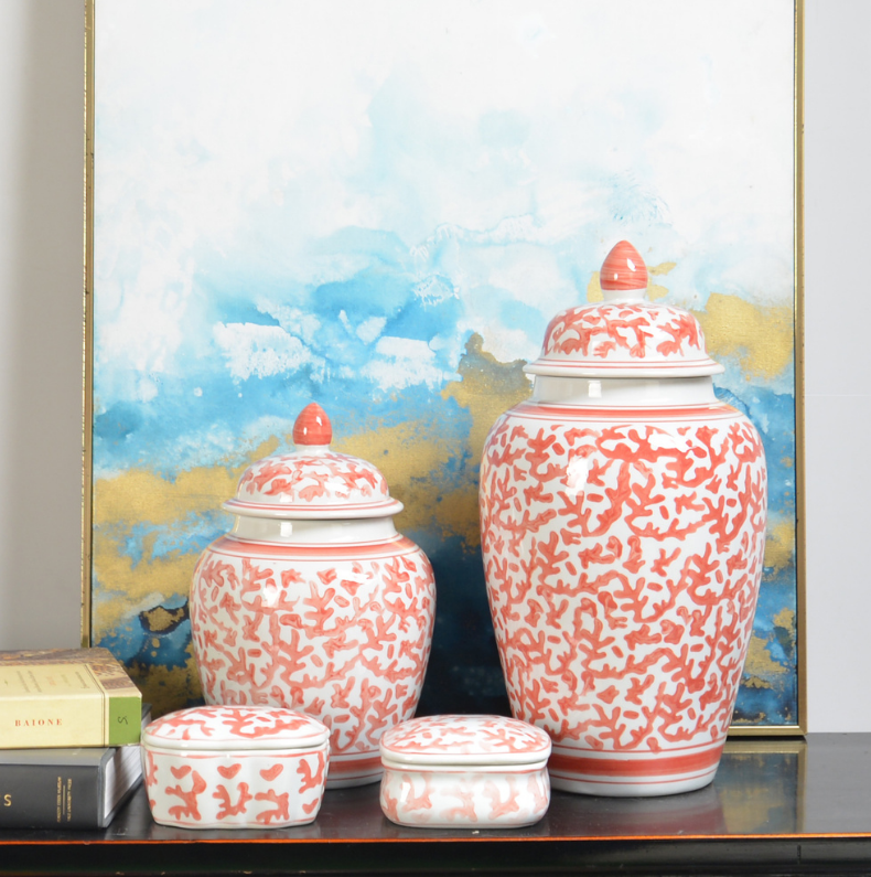 Coral Ceramic Vase
