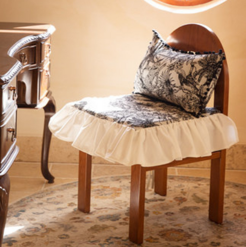 Black and White Embroidered Cushion Pillow Cover