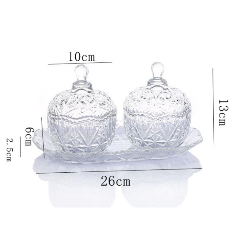 Vienna Crystal Glass Jars Set