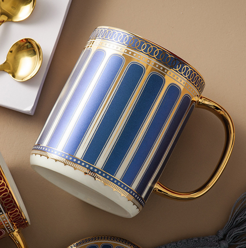 Blue and Red Royale Drinking Mug