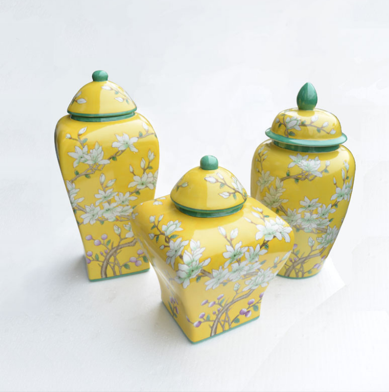 Amarilla Yellow Ginger Jars