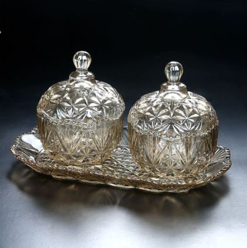 Vienna Crystal Glass Jars Set