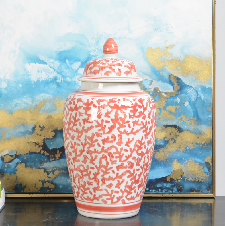 Coral Ceramic Vase