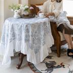 Eleanor Embroidered Round Tablecloth Floated Style