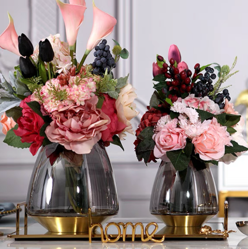 Rose Dore Flowers and Vase