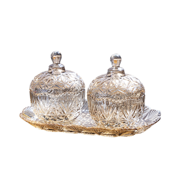 Vienna Crystal Glass Jars Set