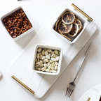 Marble condiment bowl set
