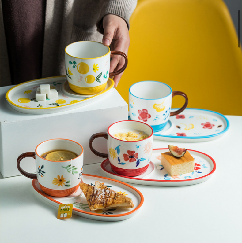Breakfast bowl mugs set