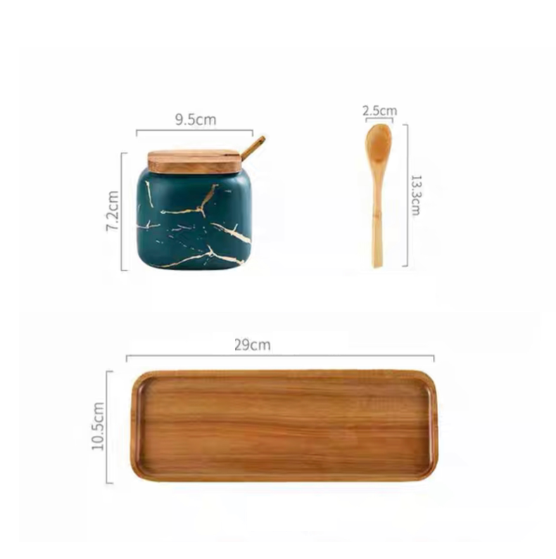 Marble seasoning jar set - Penyimpanan Bumbu
