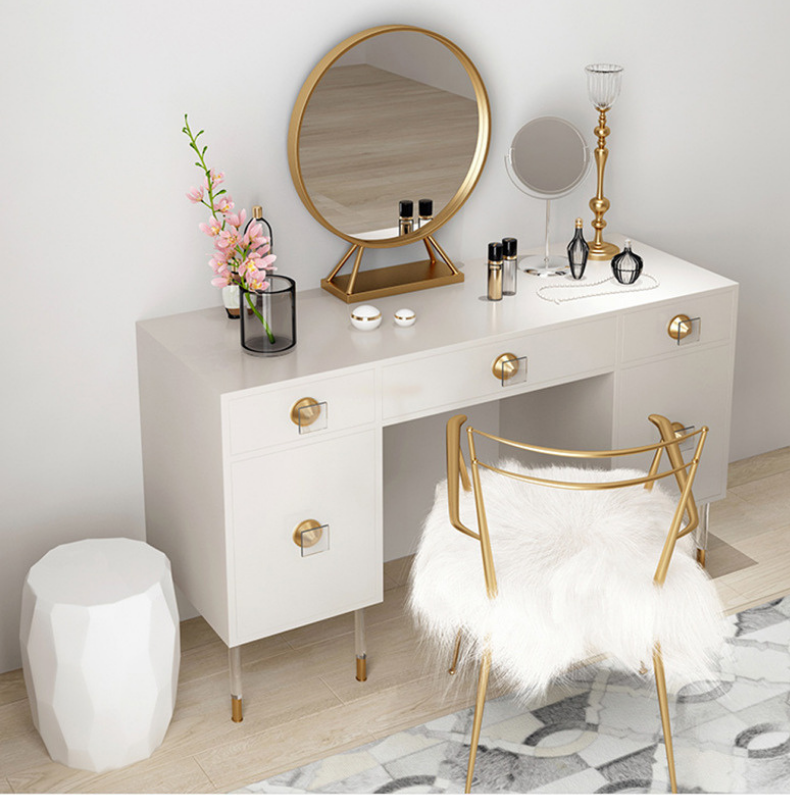 Round Gold Decorative Vanity Mirror
