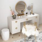 Round Gold Decorative Vanity Mirror
