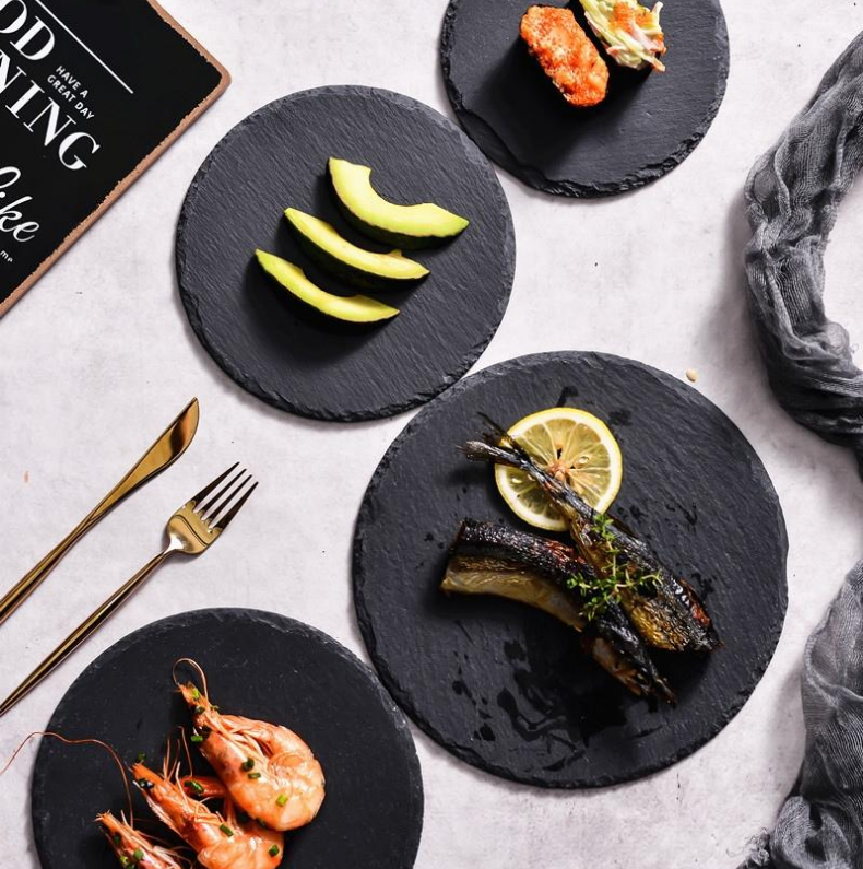Japanese Stone Round Plates