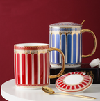 Blue and Red Royale Drinking Mug