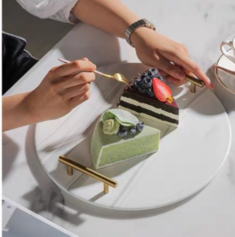 Marble condiment bowl set