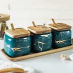 Marble seasoning jar set - Penyimpanan Bumbu