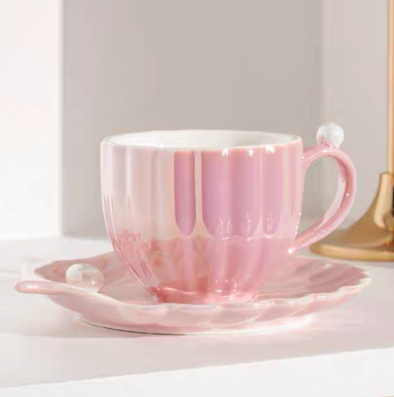Ariel Mug and Saucer Set