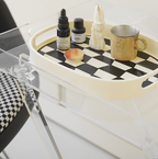 Checkered Arcylic Decorative Tray