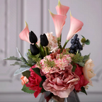 Rose Dore Flowers and Vase