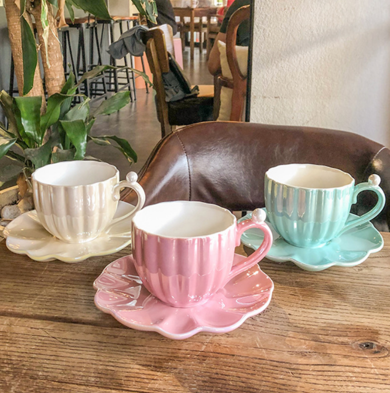 Ariel Mug and Saucer Set
