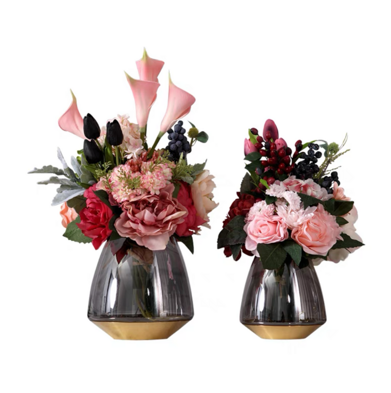 Rose Dore Flowers and Vase