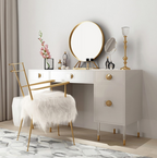Round Gold Decorative Vanity Mirror