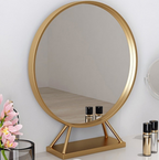 Round Gold Decorative Vanity Mirror