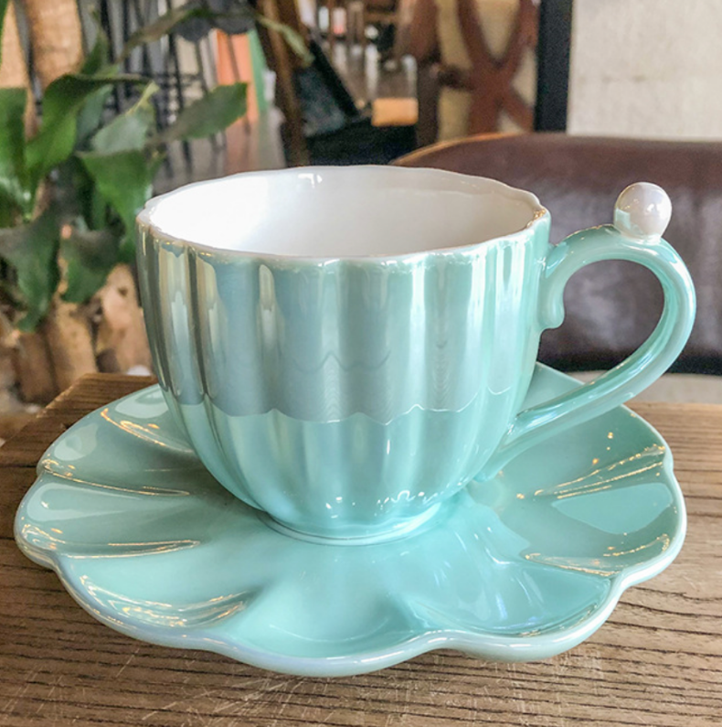 Ariel Mug and Saucer Set