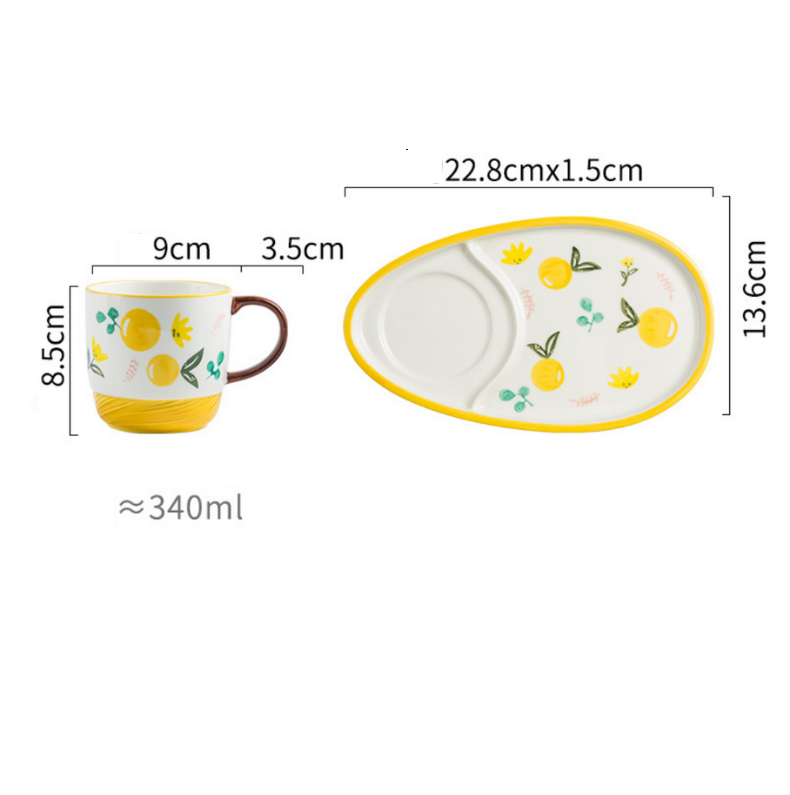 Breakfast bowl mugs set