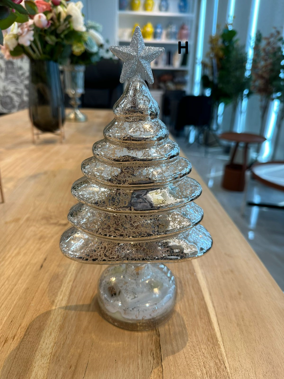 Glowing Glass Christmas Tree Decoration