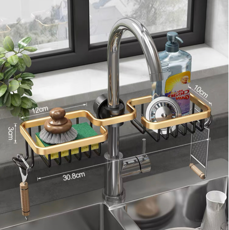 Kitchen and Bathroom Hanging Storage Rack