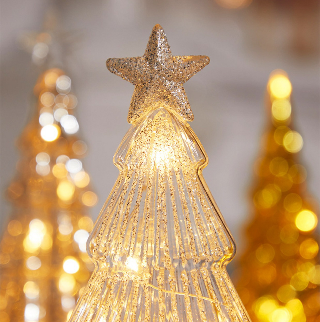 Glowing Glass Christmas Tree Decoration