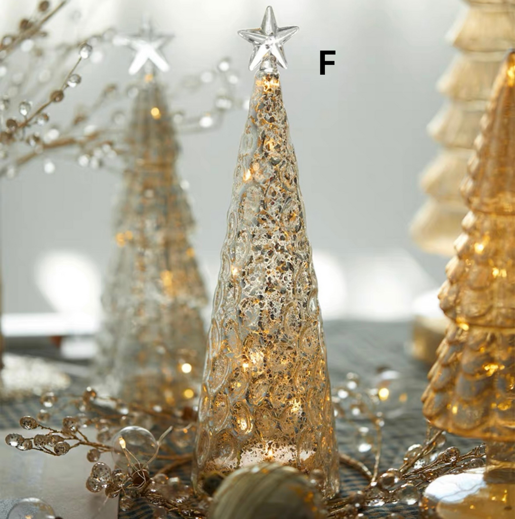 Glowing Glass Christmas Tree Decoration