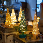 Glowing Glass Christmas Tree Decoration
